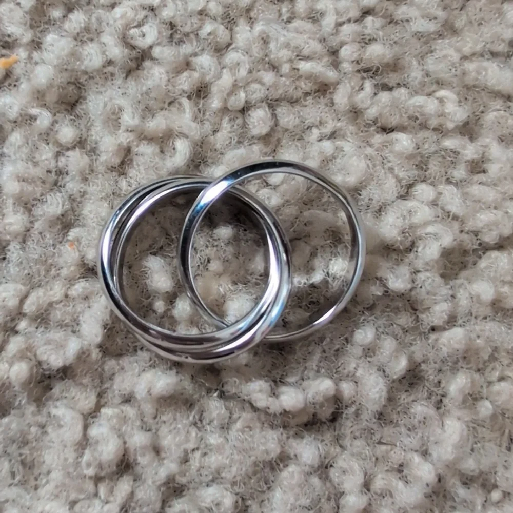 s925 13-14 stacking interlock rings - Picture 5 of 6